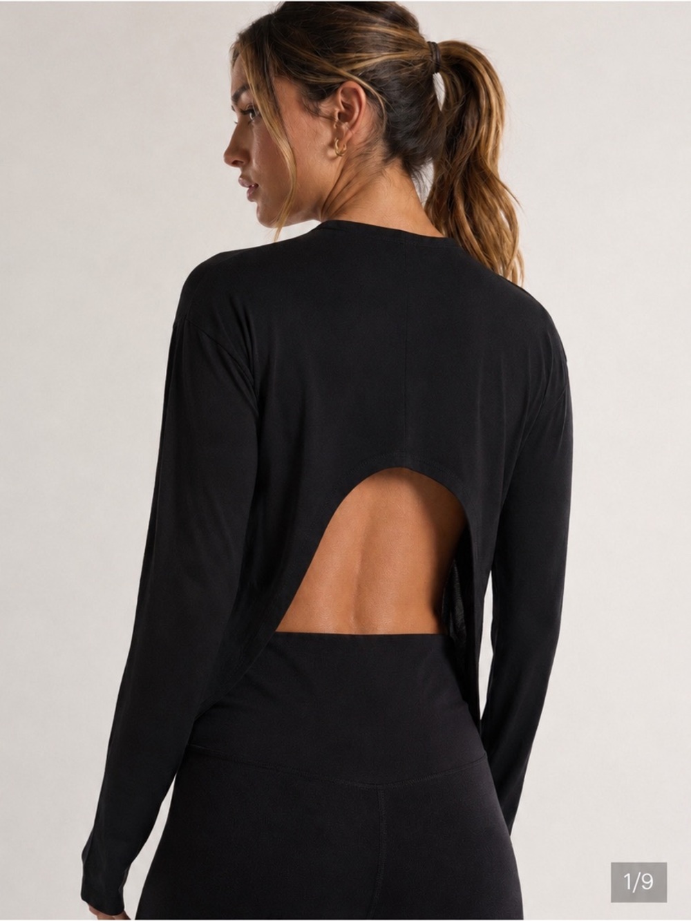 Gymshark Open Back Long Sleeve Workout Top Size Small Athleisure Activewear